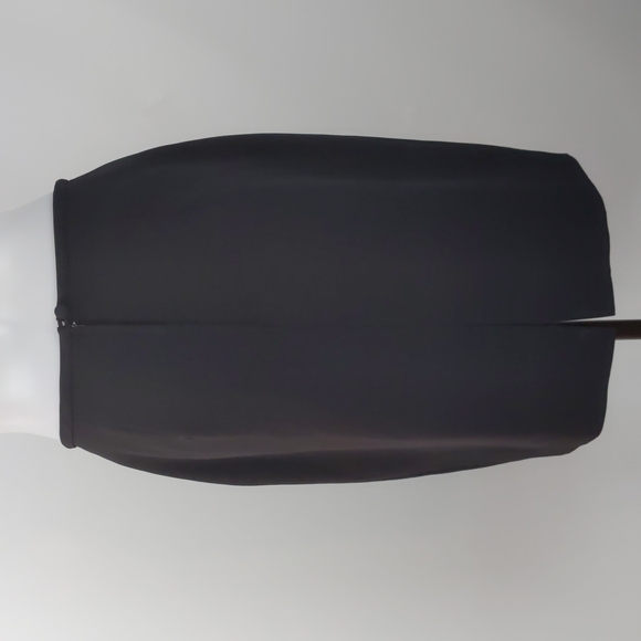 David Jones Women's Skirt Size 14 Black Pencil Lined Zip-up Back Slit Button - Picture 10 of 13